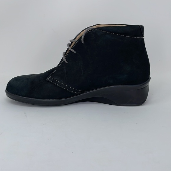 Finn Comfort Boots NWOT Ankle Booties Black Nubuck Leather Mostar US Women’s 7 - Picture 7 of 12